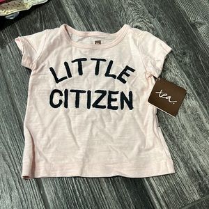 Tea Collection Pink 'Little Citizen' Short Sleeve Tee